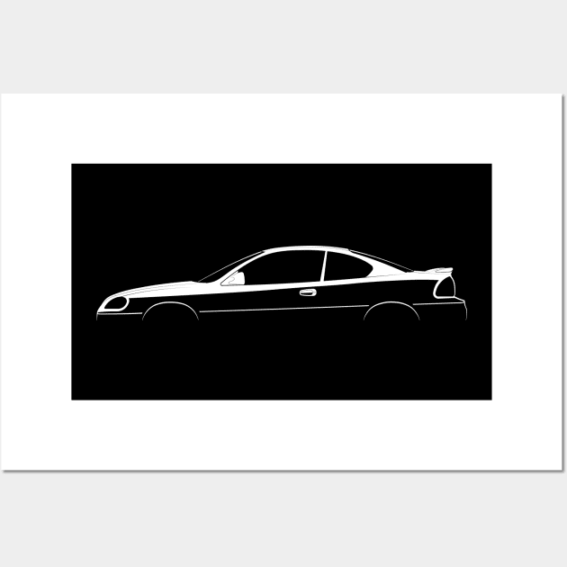 Pontiac Grand Am GT Coupe (1999) Silhouette Wall Art by Car-Silhouettes